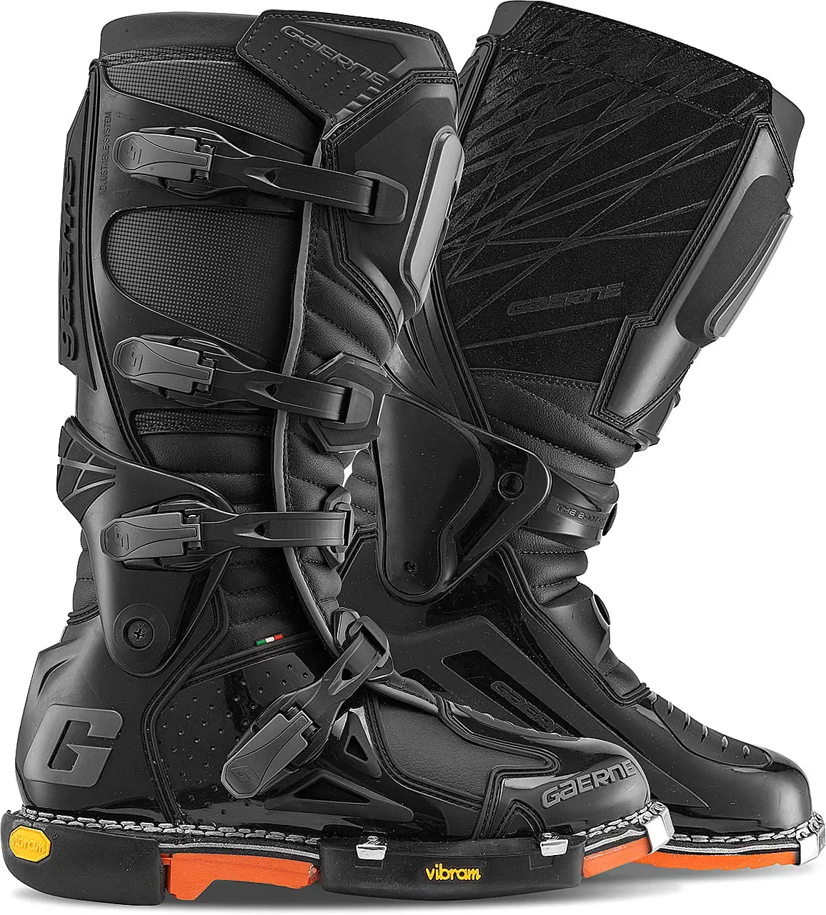 Gaerne Fastback Endurance Supermotard Midnight, bottes - Noir/Gris Foncé - 40 EU
