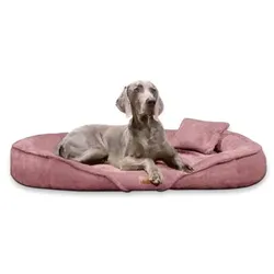 Tierlando ® XENIA - Orthopädisches Hundebett / Hundesofa altrosa 1,45 m, 20 cm, 1,05 m