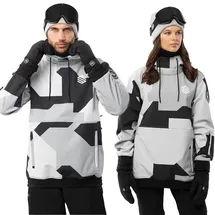 Siroko W1 Tibet Snowboardjacke Grau/Schwarz XXL