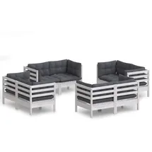 vidaXL Garten-Lounge-Set 8-tlg. weiß