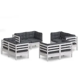 vidaXL Garten-Lounge-Set 8-tlg. weiß