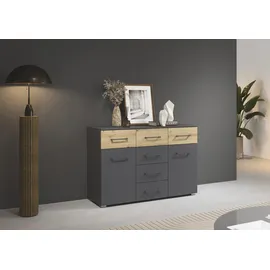 Rauch Kombikommode 120 x 81 x 42 cm Grau / Eiche