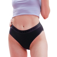 The Female Company Period Panty Slip 2.0 - Periodenunterwäsche aus Bio-Baumwolle - Menstruationsunterwäsche für Damen - Ersetzt Tampons und Binden - Schwarz