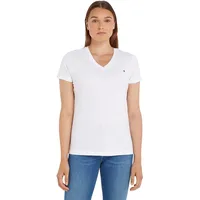 Tommy Hilfiger Heritage Kurzarm-T-Shirt Mit V-ausschnitt Classic White XL