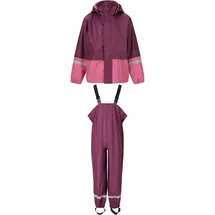ZigZag Regenanzug "Simba", Jungen, Gr. 128, dunkellila, 100% Polyester, mehrfarbig, Sportanzüge Regenanzug, in wasserdichter Qualität