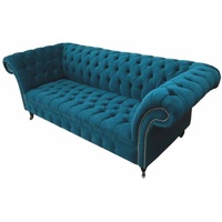 JVmoebel Chesterfield-Sofa, Sofa Chesterfield Wohnzimmer Klassisch Design Sofas Couch blau