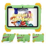 C idea Kinder Tablet, 10,1-Zoll-Tablet für Kinder mit Android 13, Kinder Tablet 4GB RAM 64GB ROM (1TB TF), 1280 * 800 FHD Großbildschirm Tablet, 6000mAh Akku, Unterstützung 5G/2.4G WiFi (Grün)