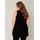 Base Level Curvy "ABBIGALE", Damen, Gr. 44, schwarz, Jersey, Obermaterial: 94% Viskose, 6% Elasthan, unifarben, Basic, figurumspielend hüftbedeckend, Rundhals, Shirts Longshirt, ärmellos, seitlich geschlitzt