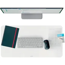 Leitz Transparente Schreibtischunterlage, Matt, Wasserabweisender Schreibtischschutz, Kratzfest, Leicht zu reinigen, Laptop- und Schreibtischmatte, 70 x 36 cm, 53810003