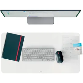 Leitz Transparente Schreibtischunterlage, Matt, Wasserabweisender Schreibtischschutz, Kratzfest, Leicht zu reinigen, Laptop- und Schreibtischmatte, 70 x 36 cm, 53810003