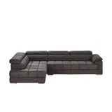 Uno Ecksofa Mikrofaser Isabeli , grau , Maße (cm): B: 299 H: 72 T: 211.0