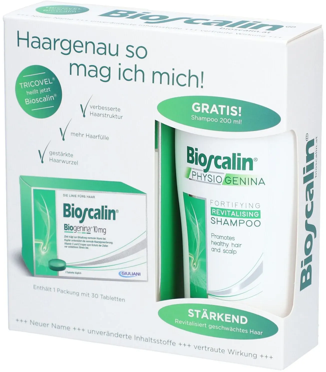 Bioscalin Tabletten & Shampoo Gratis