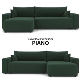 idohome Ecksofa Polyester 3-Sitzer Grün
