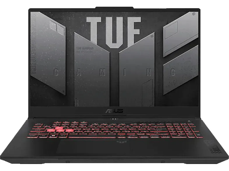 ASUS TUF Gaming F17 FX707VI-HX104W, Notebook, mit 17,3 Zoll Display, Intel® CoreTM i7,i7-13620H Prozessor, 16 GB RAM, 1 TB SSD, NVIDIA GeForce RTXTM 4070, Mecha Gray, Windows 11 Home (64 Bit)