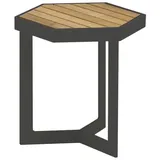 Zebra Technologies Zebra Sixx Beistelltisch 40x35cm Aluminium/Teak Dunkelgrau
