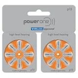 Power one – Hörgerätebatterien Big Comfort Pack, Größe 13, Wireless Approved, hohe Lebensdauer, Zink-Luft-Technologie, quecksilberfrei, 1.45 Volt, 80 Batterien (8 Stück, 10er-Pack)