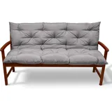 Beautissu Bankauflage 120 x 50 x 10 cm grau 1 St.