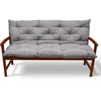 Beautissu Bankauflage 120 x 50 x 10 cm grau 1 St.