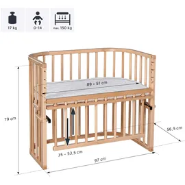 babybay Maxi Comfort Plus Braun 89 x 51 cm