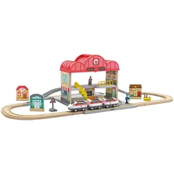Hape Tragbares Bahnhof-Set