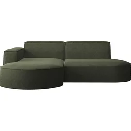 kaiser möbel Eckcouch Cord 3-Sitzer Dunkelgrün