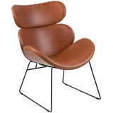ACTONA GROUP MID.YOU Sessel, Cognac, 69x90.5x78.5 cm Wohnzimmer, Sessel, Polstersessel