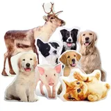 Ferocity Personalisiertes 3D Haustier Hund Katze Kissen FOTOGESCHENK mit eigenem Foto Foto-Kissen Bedrucken Zum Jahrestag, Geburtstag, Valentinstag (mit Füllung) 3D Tierkissen [091]