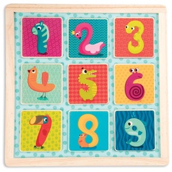 B. TOYS Puzzle Holzpuzzle mit magnetischen Zahlen 10-teilig, Puzzleteile