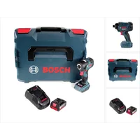Bosch Professional, Bohrmaschine + Akkuschrauber, Bosch GDR 18V-160 Akku Drehschlagschrauber 18V 160Nm + 1x Akku 5,0Ah + Ladegerät + L-Boxx (Akkubetrieb)