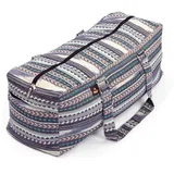Bodhi ETHNO Collection: Yoga Kit Bag Ikat-Webstoff, schwarz-weiß-blau gemustert schwarz No Size