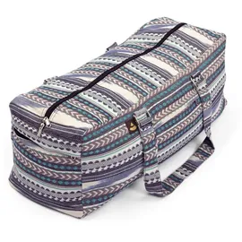 Bodhi ETHNO Collection: Yoga Kit Bag Ikat-Webstoff, schwarz-weiß-blau gemustert schwarz No Size