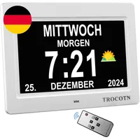 Demenz Uhr Senioren, Digitaler Kalender, Seniorenuhr, Uhr Mit Datum Und Wochenta
