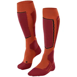 Falke SK2 Intermediate Wool M Kh Wolle Funktionsmaterial warm dick 1 Paar, orange 46-48