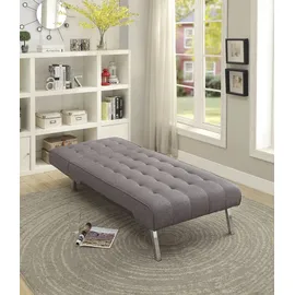 Atlantic Home Collection Relaxliege Polyester 76 x 82 x 178 cm grau