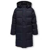 KIDS ONLY Steppmantel KOGIRENE PUFFER COAT OTW NOOS mit seitlichen Druckknöpfen blau 116 EU