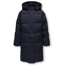 KIDS ONLY Steppmantel KOGIRENE PUFFER COAT OTW NOOS mit seitlichen Druckknöpfen blau 116 EU