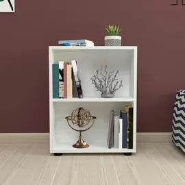 [en.casa] Bücherregal Vara 72x55x20 cm Weiß