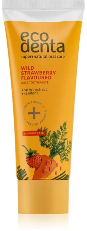 Ecodenta Green Wild Strawberry Flavoured Zahnpasta für Kinder ohne Fluor 75 ml