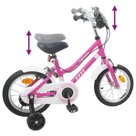 vidaXL Kinderfahrrad 16 Zoll pink/weiß