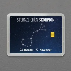 Goldbarren 05g Sternzeichen: Skorpion (Flip)