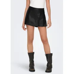 Lederimitatrock »ONLAMILI MW FAUX LEATHER SKORT PNT CC«, Gr. S (36), Black, , 67858751-S