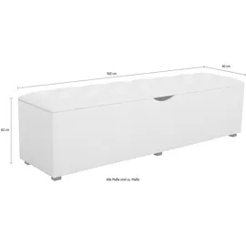 Home Affaire Truhenbank Knobbed Beige 160 x 42 x 40 cm