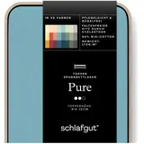 schlafgut Pure Topper Baumwolle 120 x 200 - 130 x 220 cm petrol mid