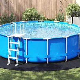 vidaXL Rundpoolabdeckung Schwarz Ø 500 cm