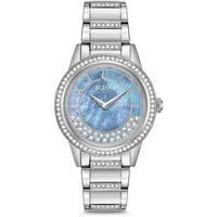 Bulova Turnstyle Silber Damen Armbanduhr 96L260