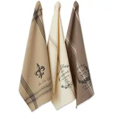 DII French Style Tabletop Kitchen Collection Geschirrtuch-Set, 45,7 x 71,1 cm, verschiedene französische Maserung, 3-teilig