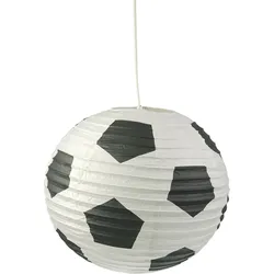 NIERMANN Hängeleuchte "Fußball", weiß, Ø 40cm H: 40cm, Lampen, Papier-Pendelleuchte Fußball, Kinderlampe