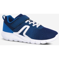 Sportschuhe Kinder Klettverschluss leicht - Soft 140, blau|weiß, 33