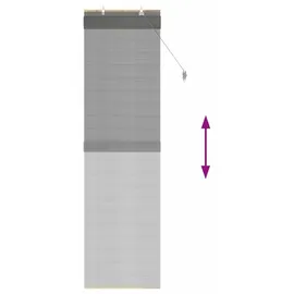 vidaXL Bambusrollo 40 x 220 cm grau