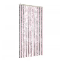 VidaXL Fliegenvorhang Silbergrau und Rosa 100x220 cm Chenille